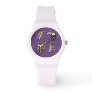 Reloj De Pulsera Halloween Skeleton Dracula Mummy Grim Reaper