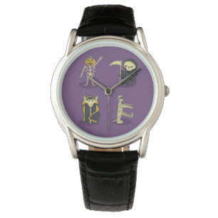 Reloj De Pulsera Halloween Skeleton Dracula Mummy Grim Reaper