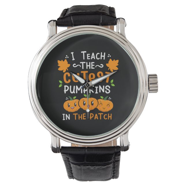 Reloj De Pulsera Halloween Teacher Cutest Pumpkins Cumpleaños (Anverso)