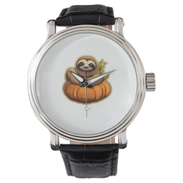 Reloj De Pulsera Halloween temático espumoso camiseta sobredimensio (Anverso)