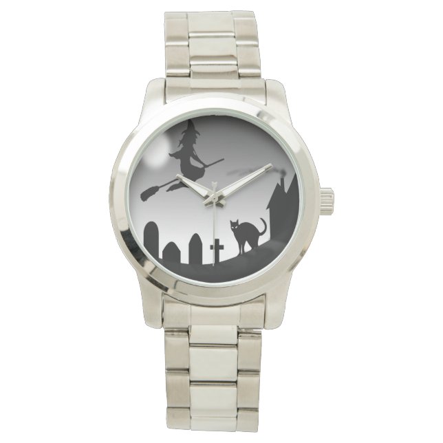 RELOJ DE PULSERA HALLOWEEN WITCH SILHOUETTE (Anverso)