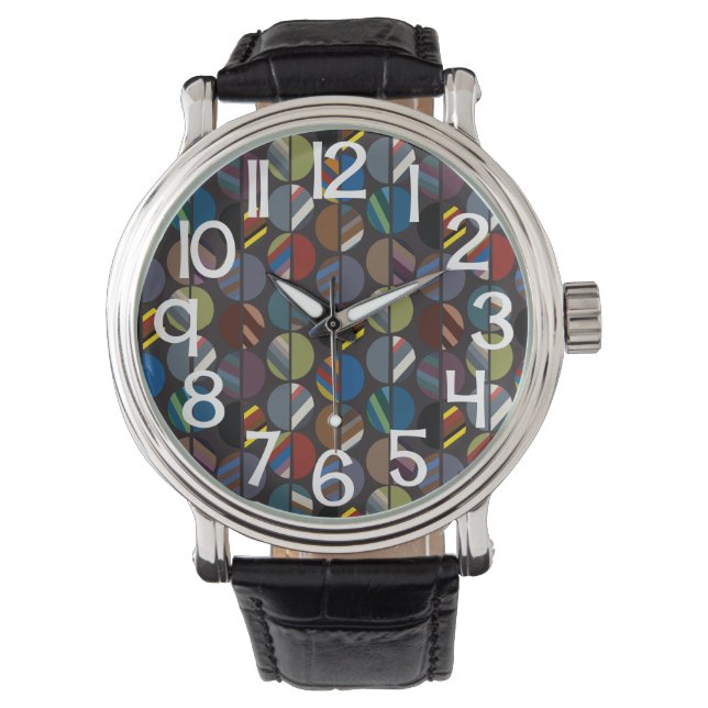 Reloj De Pulsera Halves de ovario en bandas masculinas (Anverso)