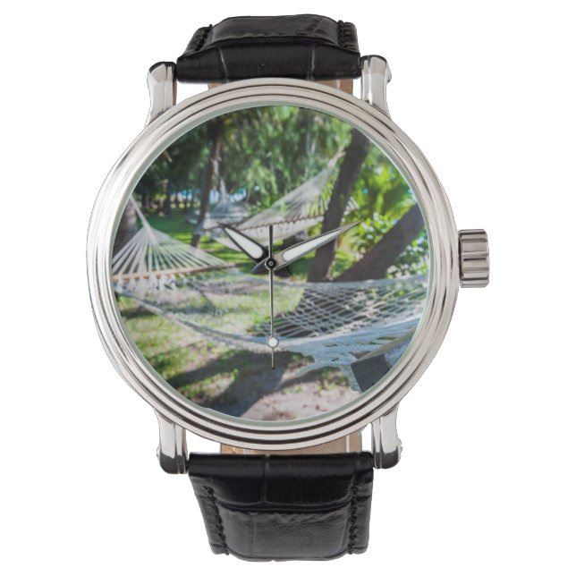 Reloj De Pulsera Hamaca en la playa, Fiji (Anverso)