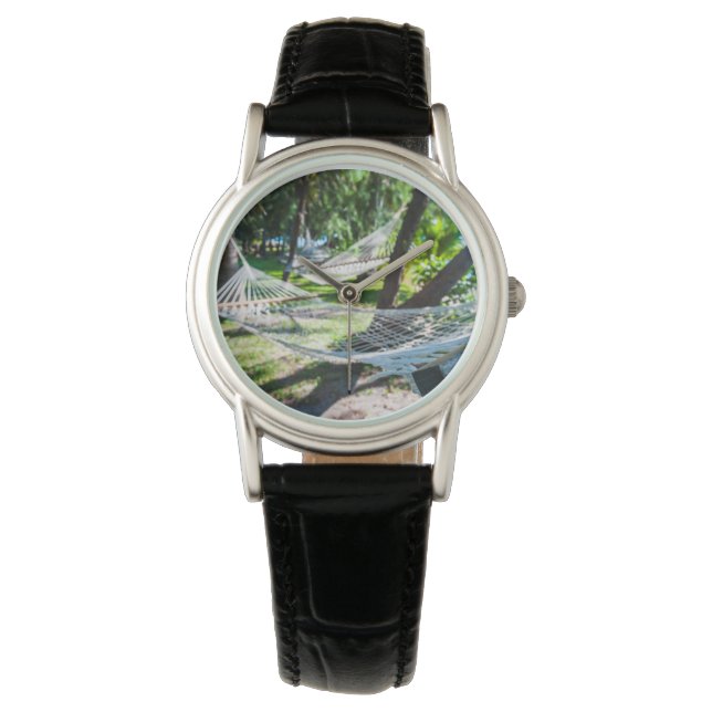 Reloj De Pulsera Hamaca en la playa, Fiji (Anverso)