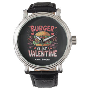 Reloj De Pulsera Hamburguesa es mi San Valentín Un homenaje diverti