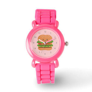 Reloj De Pulsera Hamburguesa grande linda y feliz, para amantes de 