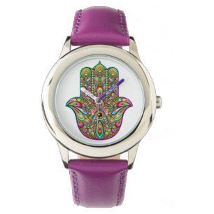 Reloj De Pulsera Hamsa Fatma Hand Psychedelic Art