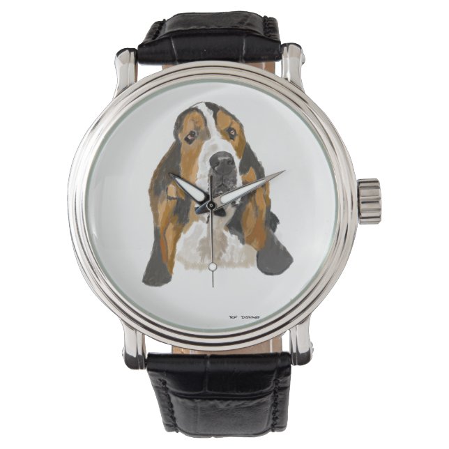 Reloj De Pulsera Hand draw Basset (Anverso)