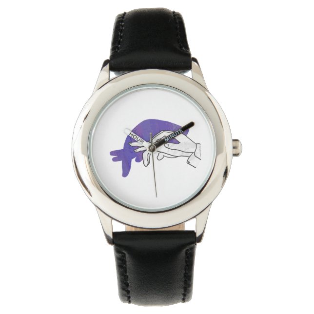 Reloj De Pulsera Hand Silhouette Anteater Purple (Anverso)