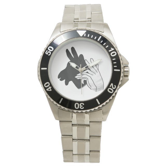 Reloj De Pulsera Hand Silhouette Billy Goat (Anverso)