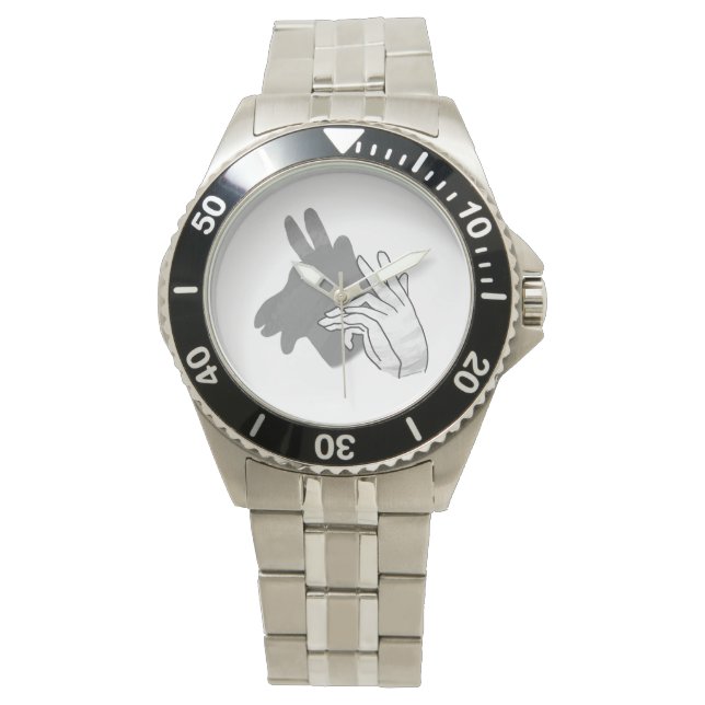 Reloj De Pulsera Hand Silhouette Billy Goat Gray (Anverso)