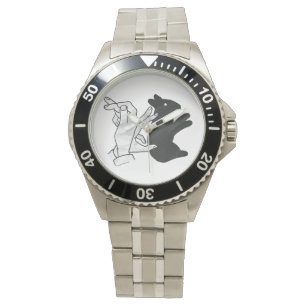 Reloj De Pulsera Hand Silhouette Rabbit