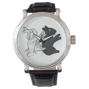 Reloj De Pulsera Hand Silhouette Rabbit