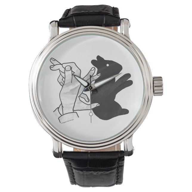 Reloj De Pulsera Hand Silhouette Rabbit (Anverso)