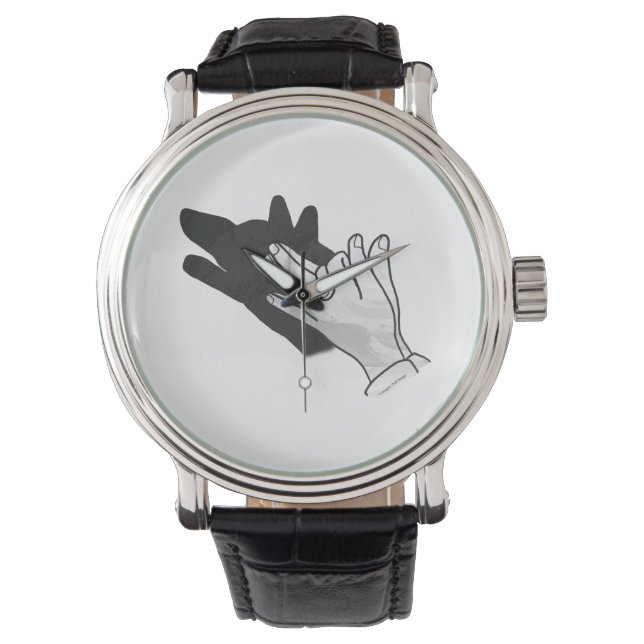 Reloj De Pulsera Hand Silhouette Wolf (Anverso)