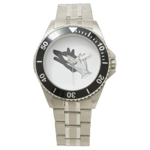 Reloj De Pulsera Hand Silhouette Wolf