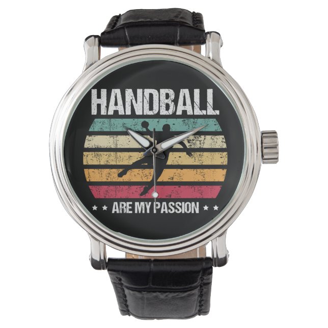 Reloj De Pulsera Handball Circle Runner Are my Passion Retro Gift (Anverso)