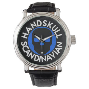 Reloj De Pulsera HANDSKULL LIV Sky watch mens cuero P3