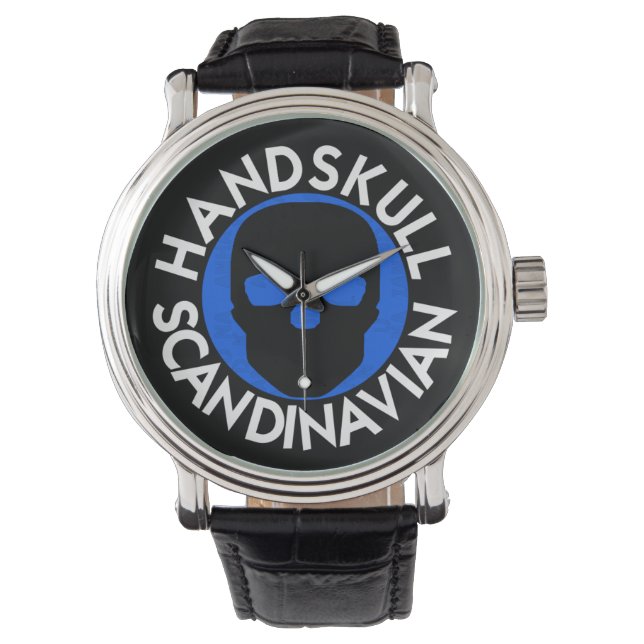 Reloj De Pulsera HANDSKULL LIV Sky watch mens cuero P3 (Anverso)