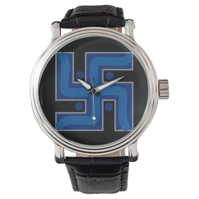 Reloj De Pulsera HANDSKULL Swastika Ciena ver la buena suerte hindú (Anverso)