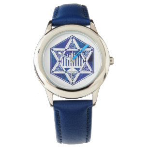 Reloj De Pulsera Hannukah Menorah y Star