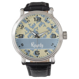 Reloj De Pulsera Happy blue dolpins pattern
