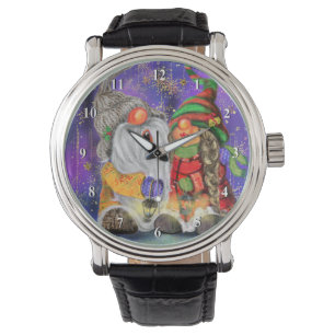 Reloj De Pulsera Happy Couple Gnome Navidad Watch