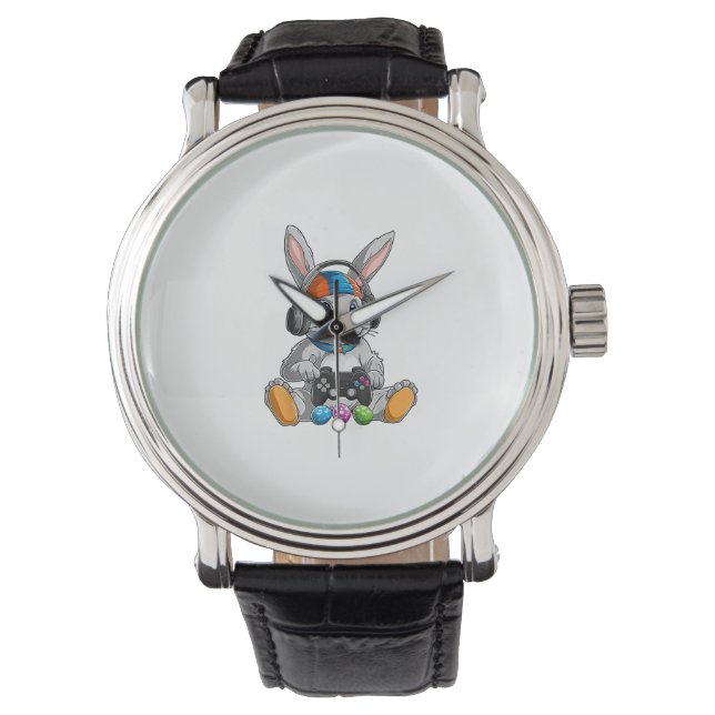 Reloj De Pulsera Happy Easter Day Bunny Egg Funny Boys Girls Kids G (Anverso)