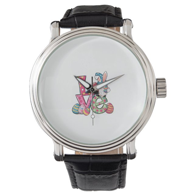 Reloj De Pulsera Happy Easter Shirt Gnome Easter Day Love Men Women (Anverso)