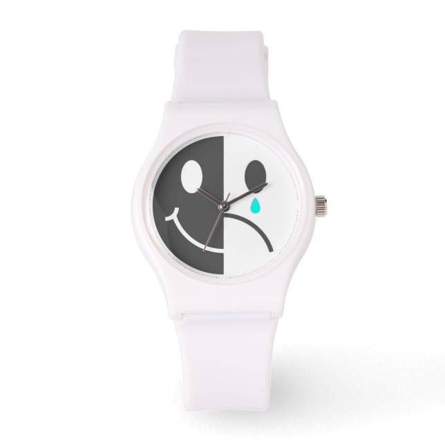 Reloj De Pulsera Happy Face Sad Face Watch (Anverso)