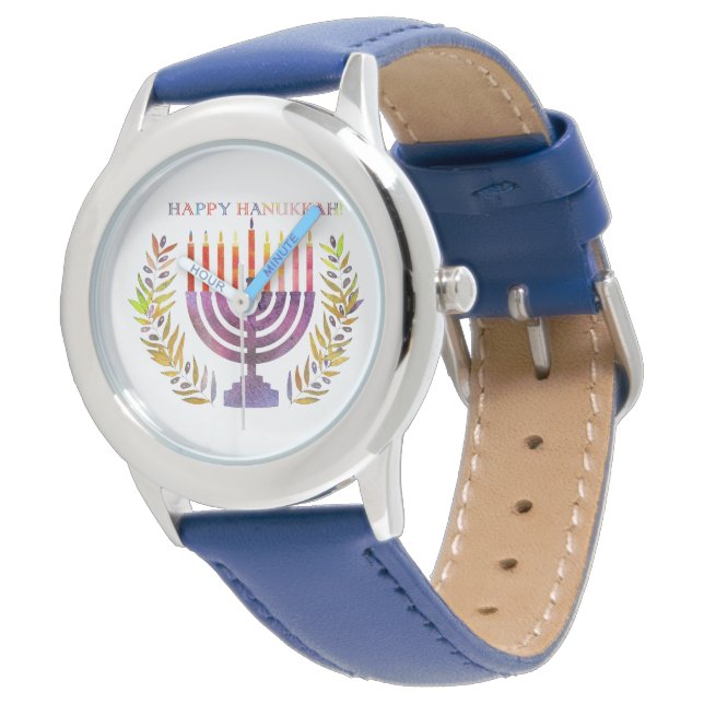 Reloj De Pulsera Happy Hanukkah Watch (Angular)