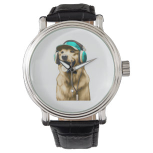 Reloj De Pulsera Happy Hip-Hop Golden Retriever