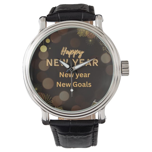 Reloj De Pulsera Happy new year watch design.instant download (Anverso)