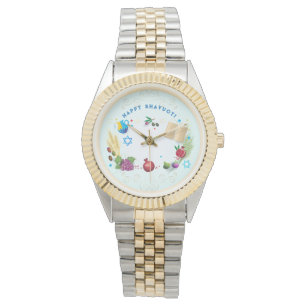 Reloj De Pulsera Happy SHAVUOT adorno siete especies