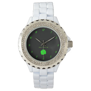 Reloj De Pulsera Happy St. Patrick's Day Women's Diamante de imitac