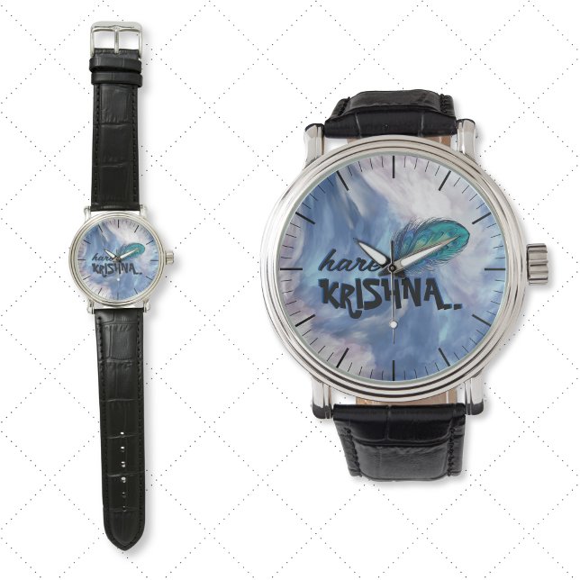 Reloj De Pulsera "Hare Krishna" Peacock Feather Hindu (Subido por el creador)