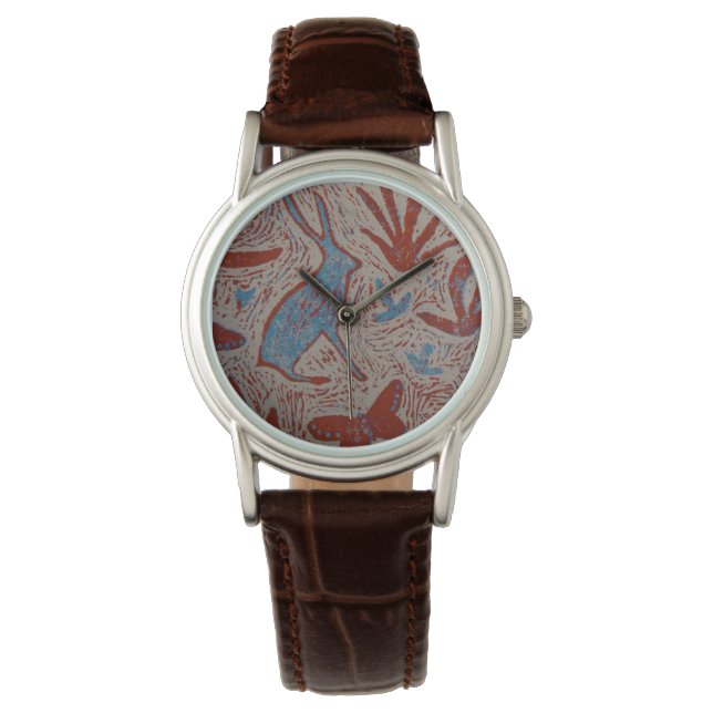 Reloj De Pulsera Hare y Butfly Ladies Leather Watch (Anverso)