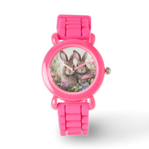Reloj De Pulsera Hares y flores silvestres