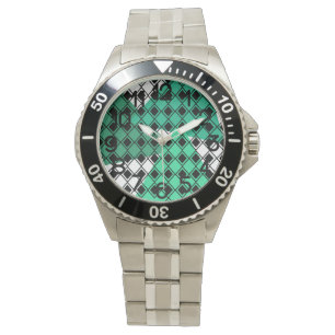 Reloj De Pulsera Harlequin del Triángulo Verde