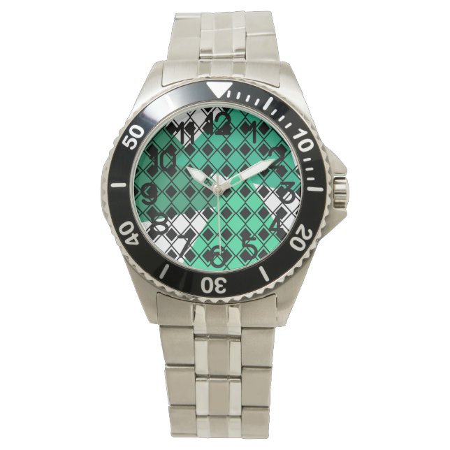 Reloj De Pulsera Harlequin del Triángulo Verde (Anverso)