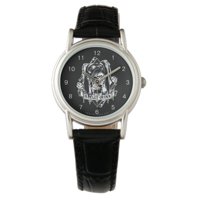 Reloj De Pulsera Harley Quinn Badge (Anverso)