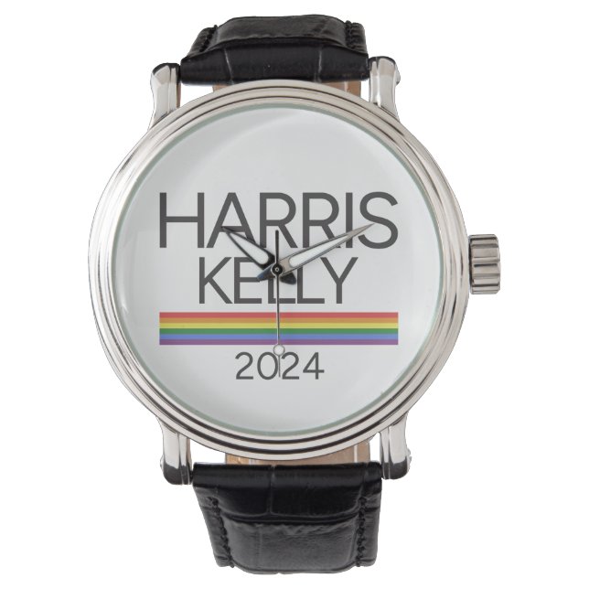 Reloj De Pulsera Harris Kelly 2024 Bandera del Orgullo Iris LGBTQ (Anverso)