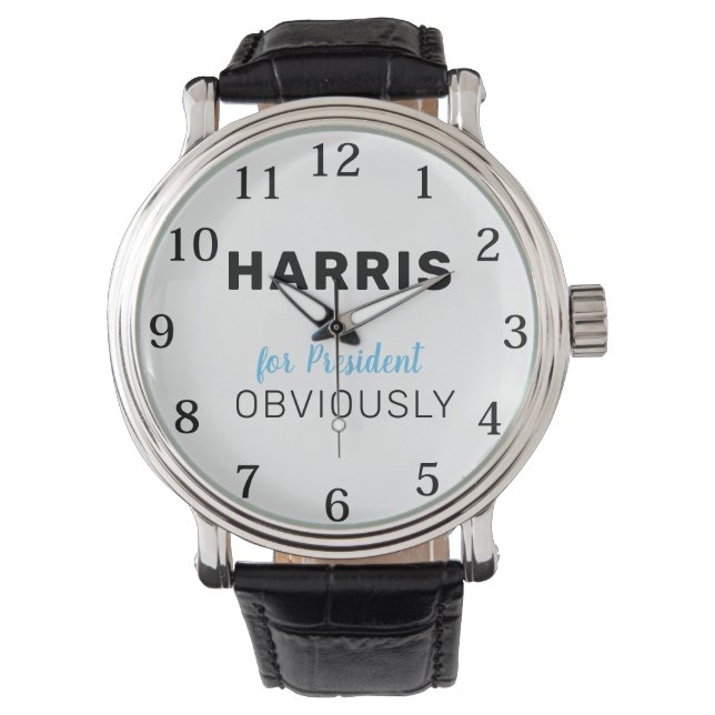 Reloj De Pulsera Harris Para Presidente Obviamente  (Anverso)