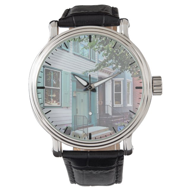 Reloj De Pulsera Harrisburg PA - Edificio con puerta verde (Anverso)