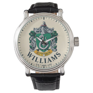 Reloj De Pulsera Harry Potter Escudo Slytherin Con Banner De Oro