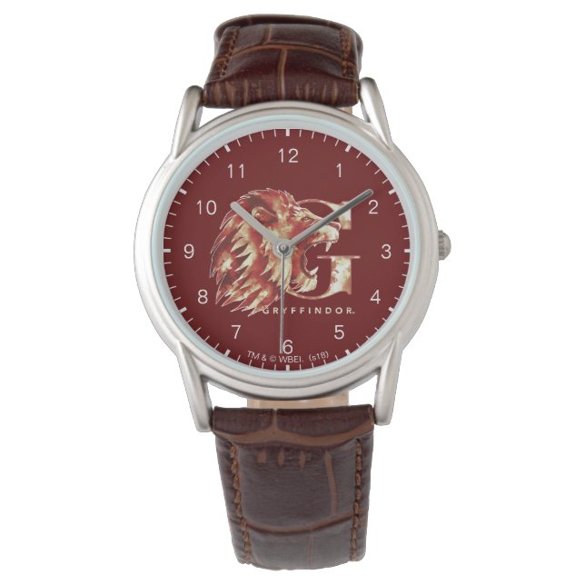 Reloj De Pulsera Harry Potter | GRYFFINDOR™ León Acuarela (Anverso)