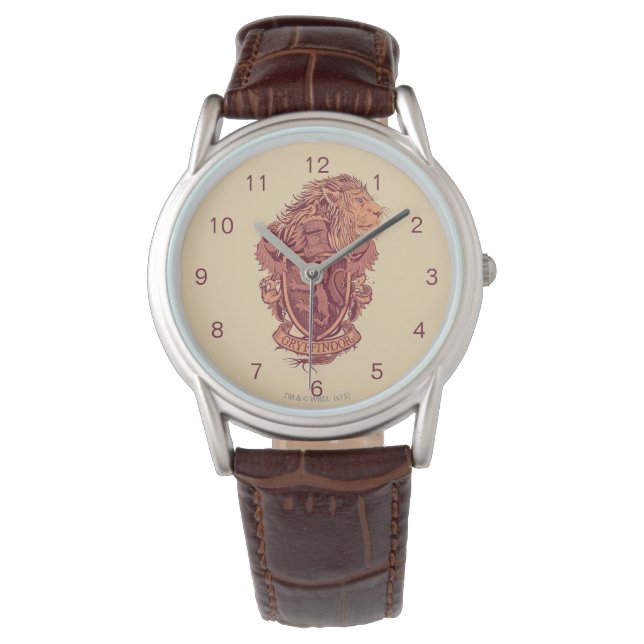 Reloj De Pulsera Harry Potter | Gryffindor Lion Escudo (Anverso)