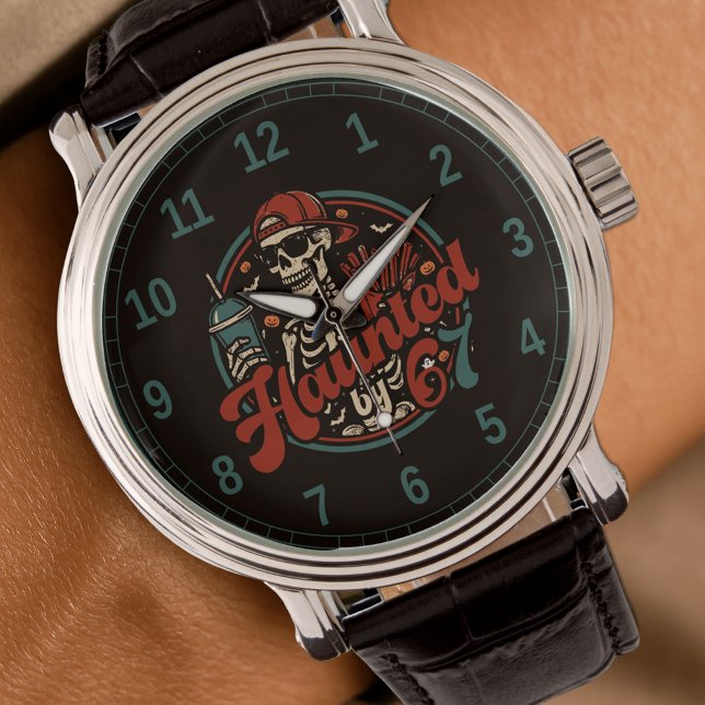 Reloj De Pulsera Haunted By 67 Funny Halloween Six Seven 67 Meme (Subido por el creador)