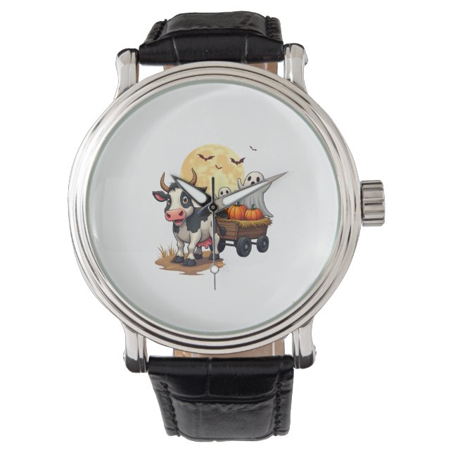Reloj De Pulsera Haunted Hayride Cow (Anverso)