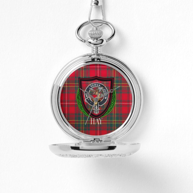 Reloj De Pulsera Hay Scottish Clan Tartan & Crest (Anverso)